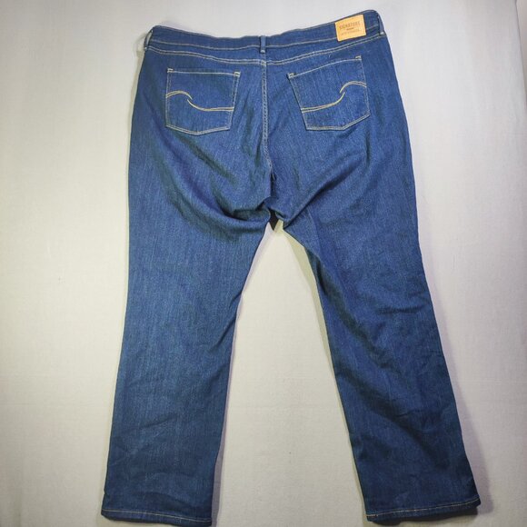 Signature by Levi Strauss Jeans mid-rise straight women's size 22S ink blue - Picture 3 of 14